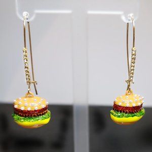 NWT Betsey Hamburger Dangle Earrings